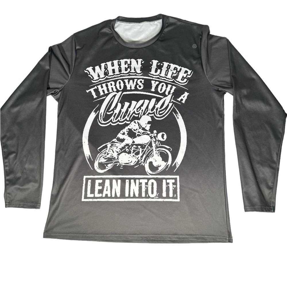 When Life Gives You Curves Lean Into It Shirt Unisex Sz Large